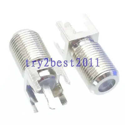 

DHL/EMS 50 Sets 1pce Connector F TV jack pin solder PCB mount RF COAXIAL Straight -C1