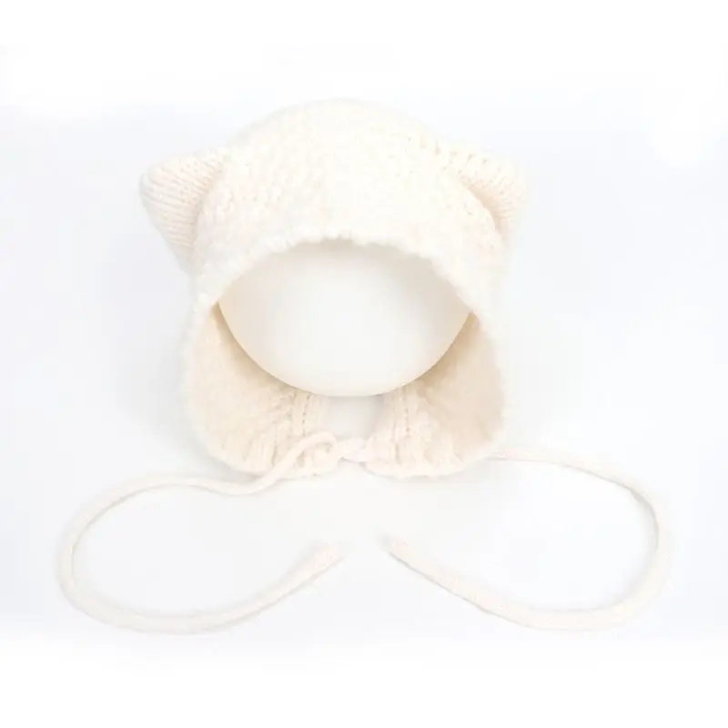 Зимняя вязаная шапка для маленьких девочек и мальчиков; теплая шерстяная шапка с капюшоном; Шапки для малышей; Рождественский подарок