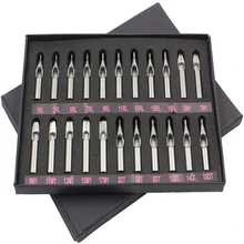 22 шт. набор наконечников для татуировки круглый бриллиант Magnum DT RT FT нержавеющая сталь наконечник для татуировки Трубка ассорти для тату-машинки ручка для чернил