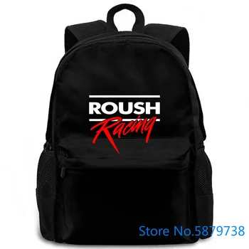 

Brand New Roush Racinger Team 01 Basic Black Print Interesting women men backpack laptop travel school adult student