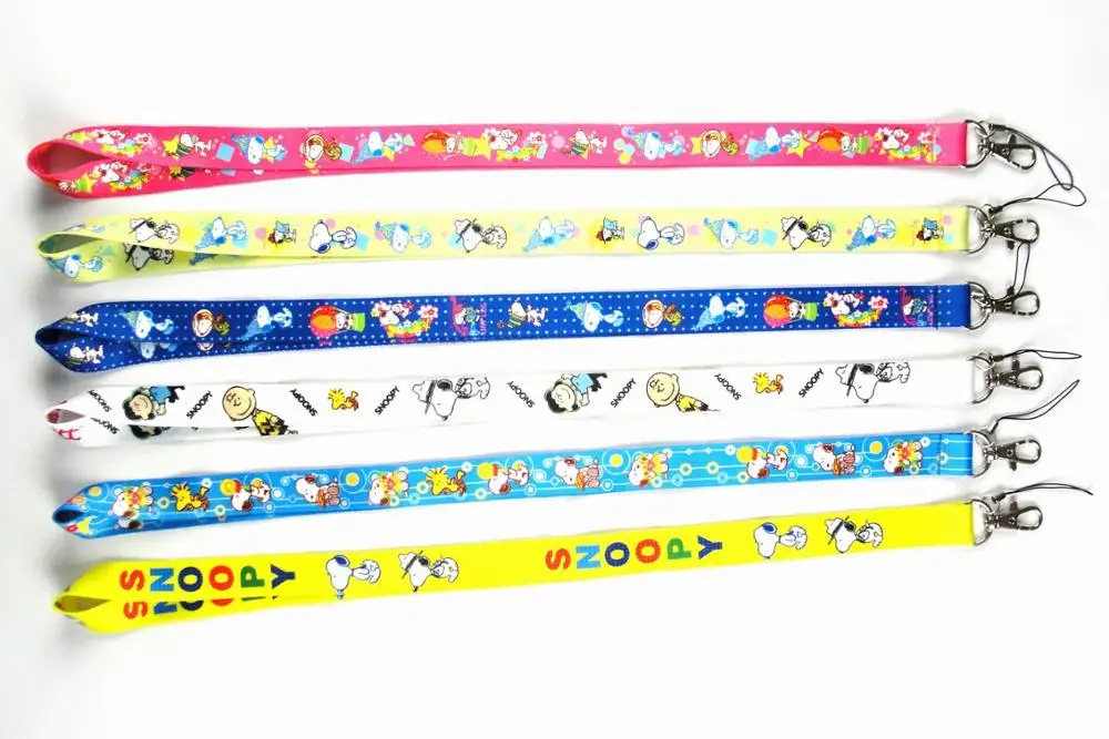 100pcs/cartoon dog mobile phone lanyard blue pink