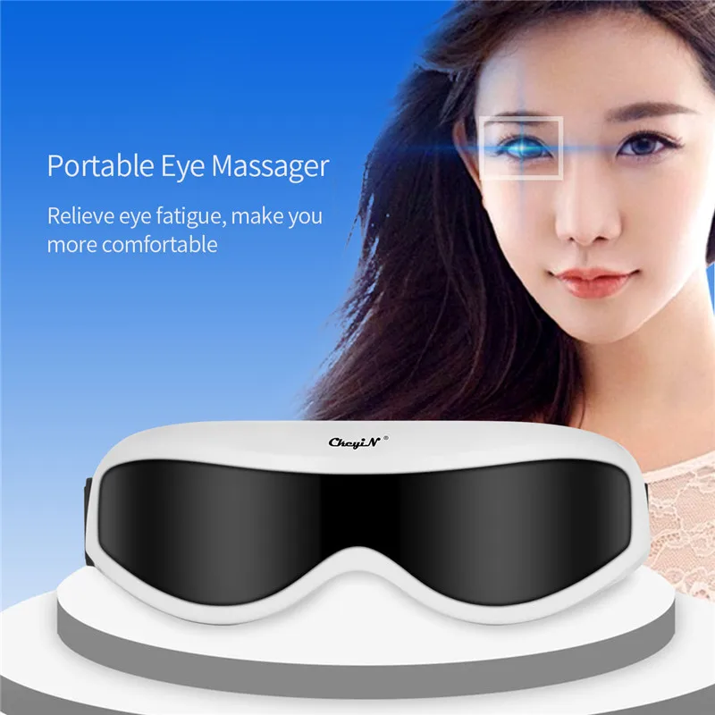 

Portable Magnetic Therapy Eye Massager Vibration Eye Muscle Fatigue Pain Relief with 9 Massage Modes Time Setting Improve Sleep