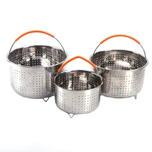 304 Нержавеющая сталь Пароварка Корзина мгновенный горшок аксессуары для Redmi 3/6/8 Qt мгновенный горшок Давление Плита имея специальное силиконовое покрытие с покрытые ручки