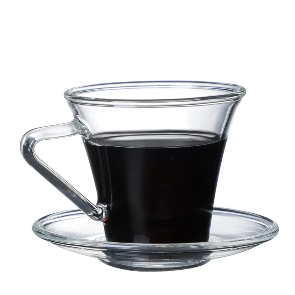 cup with mat Чай Кофе Латте Espress молоко чашка настенная кружка кофе кружка двойной кофе стеклянная чашка посуда для напитков молоко путешествия кемпинговые кружки капелька - Цвет: cup with mat