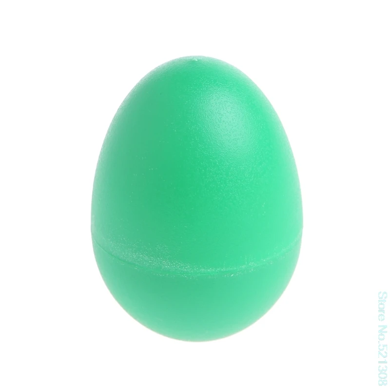 1 шт. пластмассовое ударное музыкальное яйцо Маракас шейкеры для детей Детские игрушки забавные подарки Y4UD - Цвет: Green