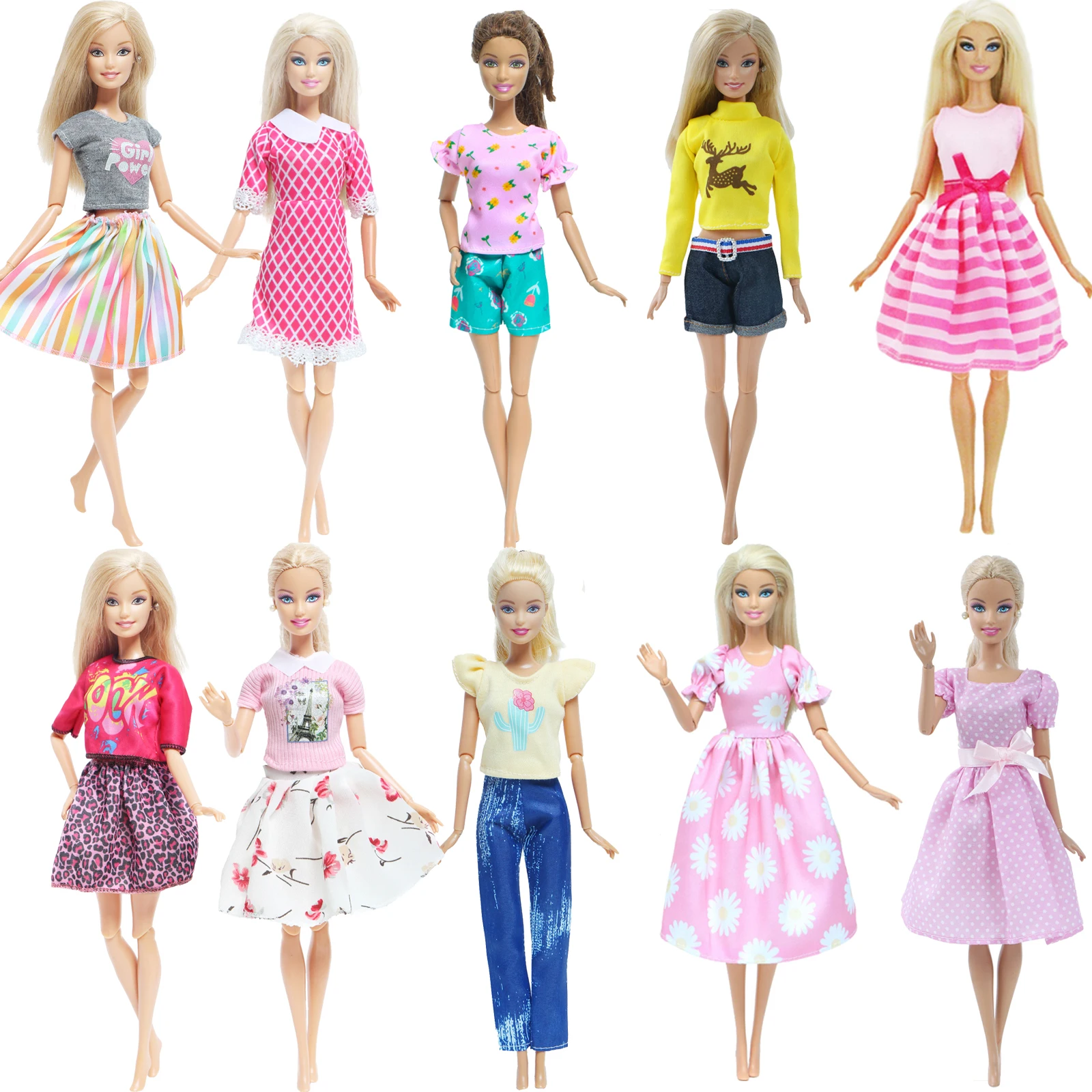 Bjdbus Bebek Elbise Yeni El Yapimi Parti Yuksek Kaliteli Aksesuarlar Giysileri Barbie Bebek Bez Bebek Kiz Hediye Oyuncak Pantolon Etek Dolls Accessories Aliexpress