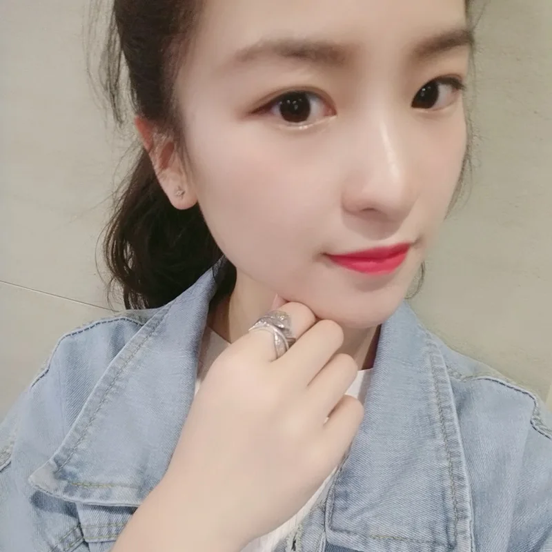 

S925 Feather Cool Turquoise Sterling Silver Ring Kitty Adjustable Rings Thai Silver Japanese-style Thai Silver Retro Couple Ring