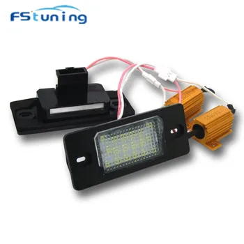 

LED license plate lamp light for VW GOLF 5 TOURING Touareg Tiguan No Error 18SMD rear light car led number plate lights