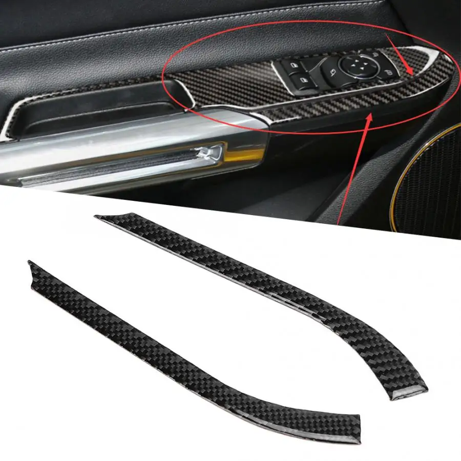 2 шт. панель управления окном автомобиля из углеродного волокна боковая