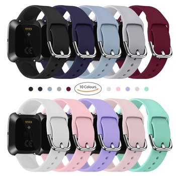 

Silicone Watchband For Fitbit Versa 2 Replacement Smart Watch Strap For Fitbit Versa 2 Band Wrist Waterproof Bracelet and Button