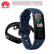 Huawei Honor Band 4/4, умный Браслет для бега, 0,95 дюймов, умный OLED, для плавания, водонепроницаемый, Bluetooth, фитнес-трекер, сенсорный экран