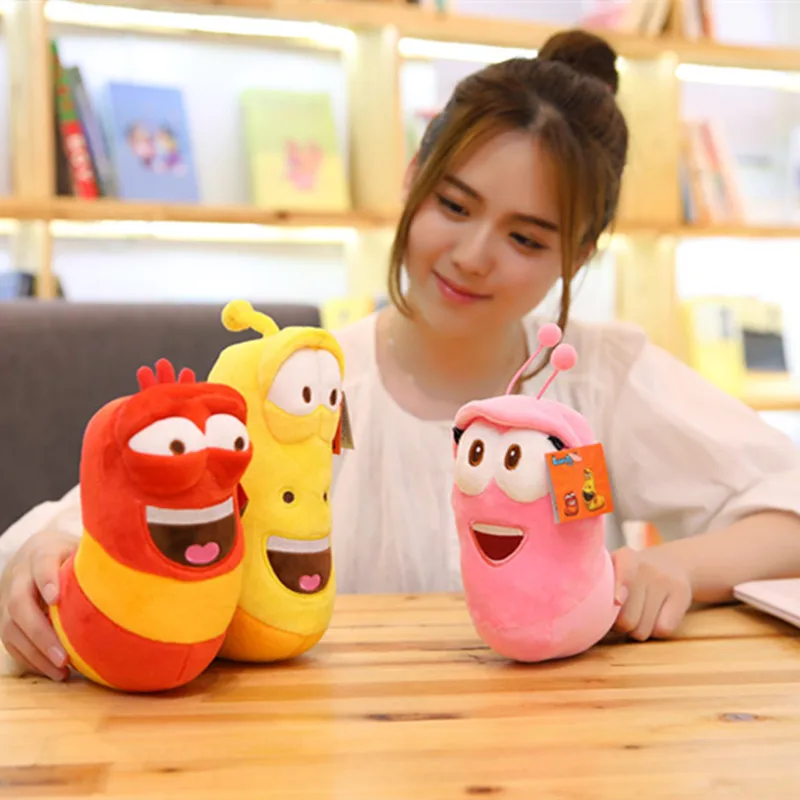 3pcs/Lot Korean Anime Funny Insect Slug Creative Larva Plush Toys Cute Stuffed Worm Dolls for Children Birthday Gift Hobbies