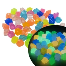 300 шт 14 мм светящиеся камни светится в темноте Галька светящиеся гравюры для двора и дорожки Декор-красочный белый желтый персиковый зеленый