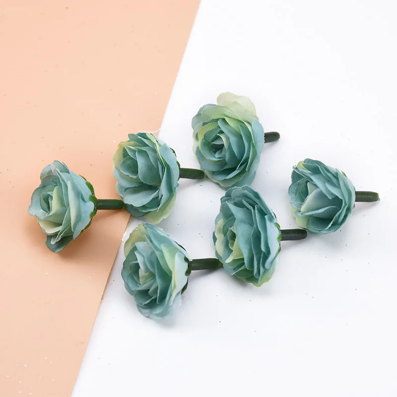 7 20 шт. мини 3 см головка розы diy подарки коробка для конфет рождественские украшения для дома Свадебные аксессуары Искусственные цветы дешево - Цвет: 7