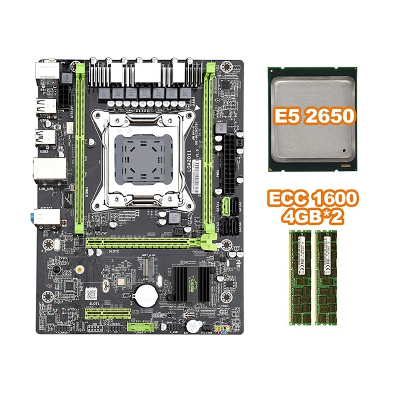  X79 M2 30 LGA2011 Motherboard Unterstützung NVME M.2 SSD SATA3.0 SATA2.0 USB3.0 mit E5 2650 CPU 2x4
