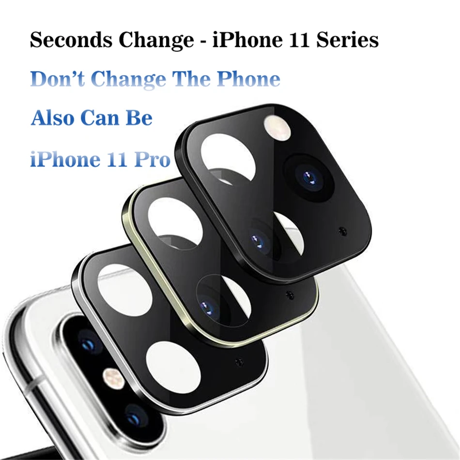 Металлический алюминиевый объектив камеры для замены секунд для iPhone X XS MAX Защитная кольцевая крышка для iPhone 11 Pro Защитная крышка для камеры