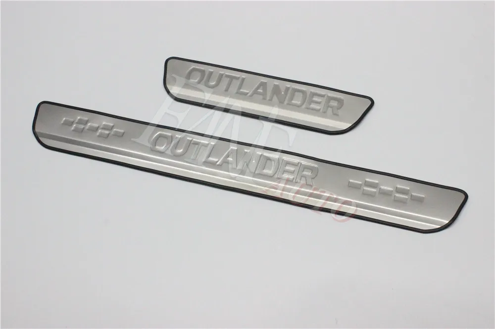 Нержавеющая сталь светодиодные пороги Накладка защита Накладка для Mitsubishi Outlander 2013