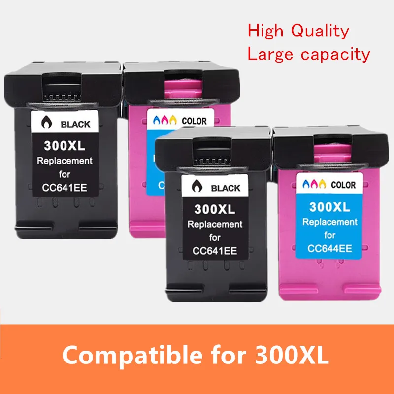 4PK 300XL картридж для hp 300 XL для hp 300 чернильный картридж для hp Deskjet D1660 D2500 D2560 D2660 D5560 F2420 F2480 F2492 принтер - Цвет: 2Pack Bk 2Pack Color