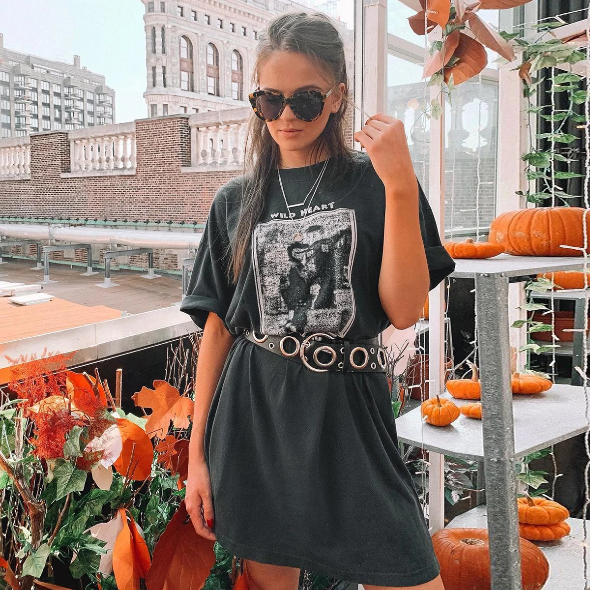 Jastie Retro Leopard Print Long T-Shirt Summer Women Short Sleeve O-Neck Pullover Tops 100% Cotton Tee Dress Oversize Tops Blusa