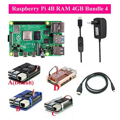 Raspberry Pi 4 B 4GB+ヒートシンク+HDMIケーブルセット Raspberry Pi 4 B 4GB+ヒートシンク+HDMIケーブルセット Raspberry Pi