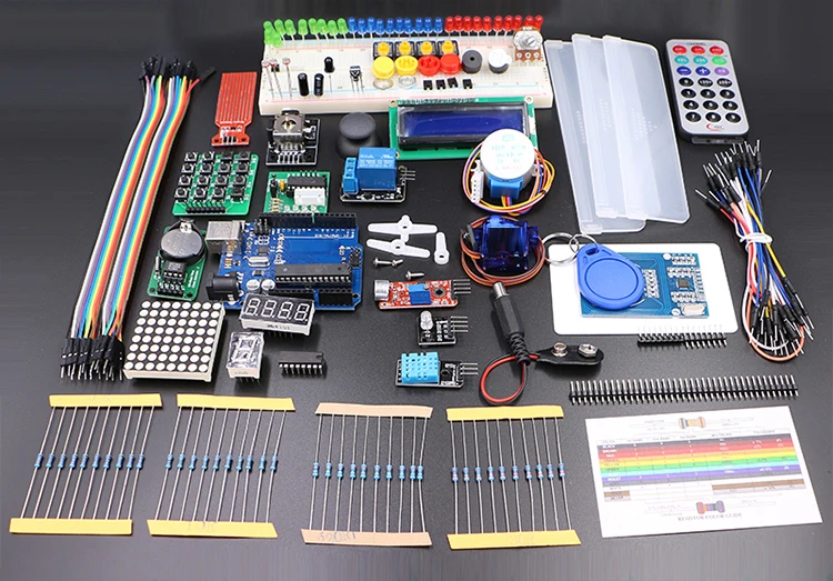 Обновленная расширенная версия стартовый набор RFID Обучающий набор lcd 1602 для Arduino R3 платы