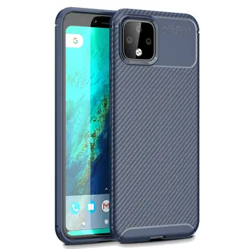 

50pcs/lot Case For Google Pixel 4 XL Soft TPU Carbon Fiber Anti-Scratch Rugged Back Cover