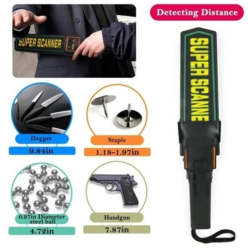 

25PCS Handheld Security Metal Detector High Sensitivity Metal Detecting Detect Alarm Vibration Search Metal Finder Tool MD3003B1