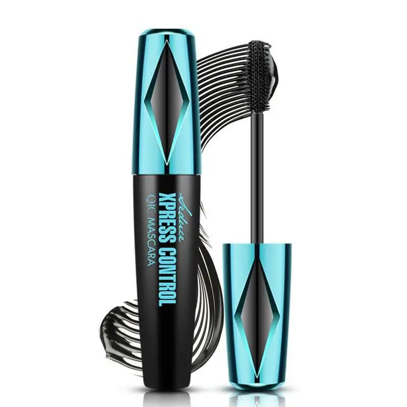 

Black Fluffy Volume Mascara Makeup Silk Fiber Lash Mascara Waterproof 3D Mascara Thick Long Curling Eyelash Eyes Cosmetic Girls