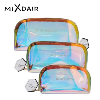 

2020 Summer New Laser Small Square Bag Gradient Cosmetic Bag Rainbow Large Capacity Waterproof Hand Storage Cosmetic Bag