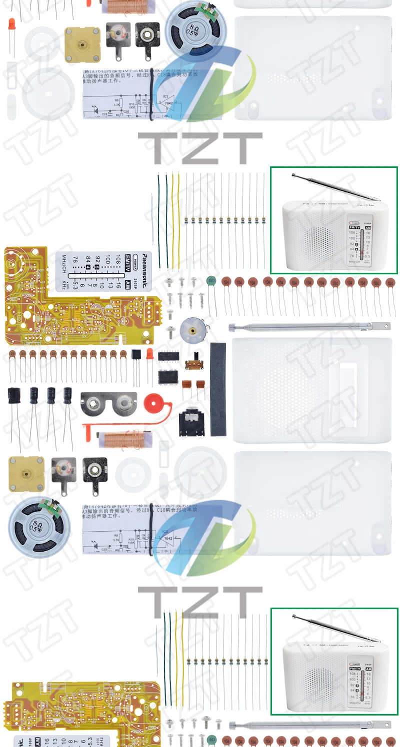 TZT 1/3set AM / FM Stereo AM Radio Kit / DIY CF210SP elektronische Produktionssuite für Arduino – Detail 14