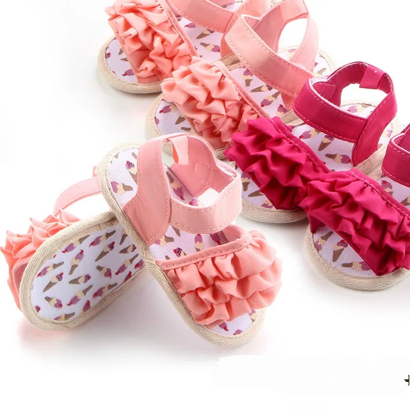 New Lace Baby Shoe Soft Bottom Girl Baby Summer Shoes 0 1 Years Old