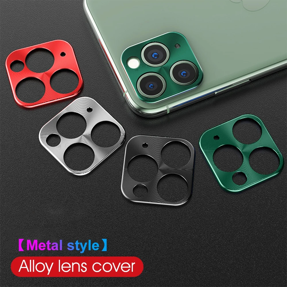 Anillo Protector de lente de Metal película protectora para iPhone 11, 12 Pro Max, 11, 12 pro, accesorios de cubierta para cámara|Fundas antigolpes para teléfono| - AliExpress