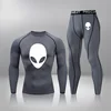 Men Ski Clothing Underwear  2 Sets Quick Drying Moisture Absorbent Elastic Male Panties Tights Underwear Warm Compression Sport 3