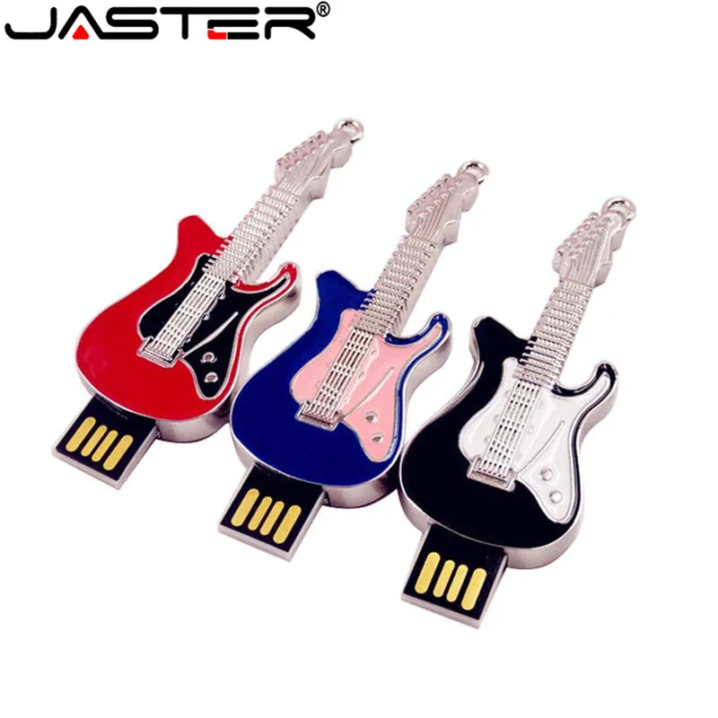 JASTER металлическая гитара USB флэш накопитель музыкальная модель ручка карта
