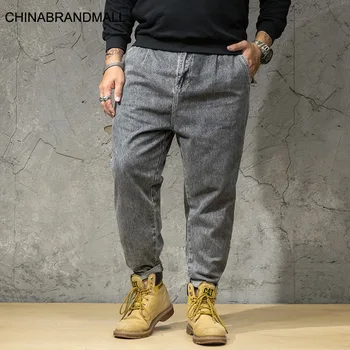 

Yf B202 Jeans Male Super Youth Fat Man Trousers Loose Elastic Force Plus Fat Plus Size Jeans 34-46