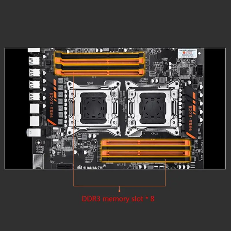 Huananzhi X79-8D материнская плата, отдельные части двухъядерного процессора Intel Процессор LGA 2011 E5 2689 2670 V2 DDR3 1333/1600/1866 МГц 256 ГБ M.2 NVME SATA3 USB3.0 E-ATX83X