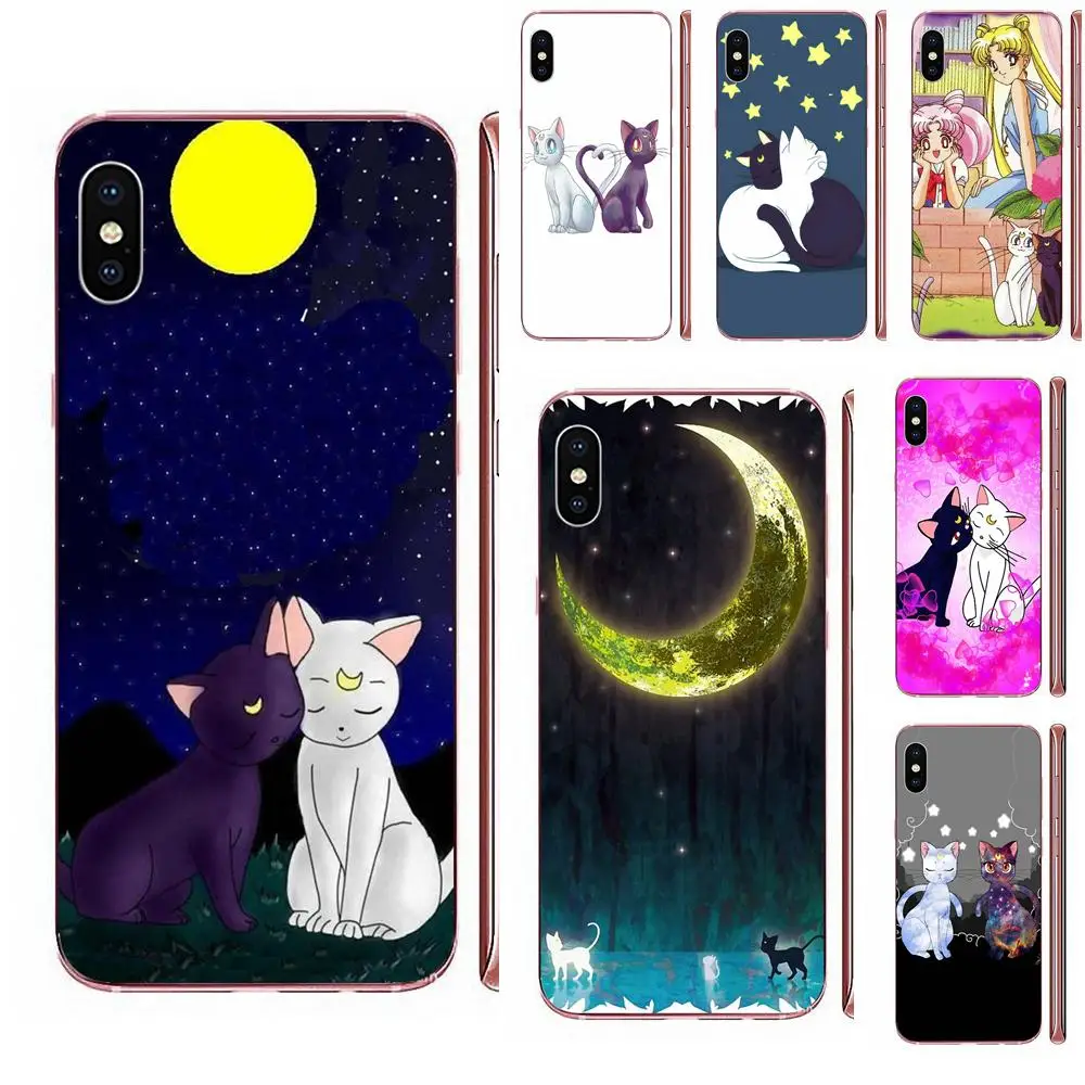 Сейлор Мун Луна и Артемис кошки для Huawei Honor 5C 5X 6A 6X 7 7A 7X 8 8A 8S 8X 9 10 30 Lite Pro Y6 II Y7 Y9 Prime 2019