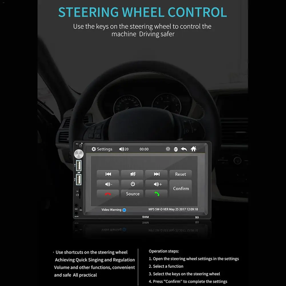 Автомагнитола HD " сенсорный экран стерео 2 Din Bluetooth FM для ISO/Android подключение USB Aux вход Mp5 плеер нет или с камерой