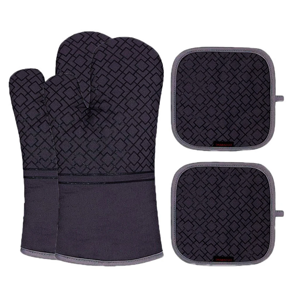 Kitchen Oven Mitts and Pot Holders Heat Resistant Oven Gloves