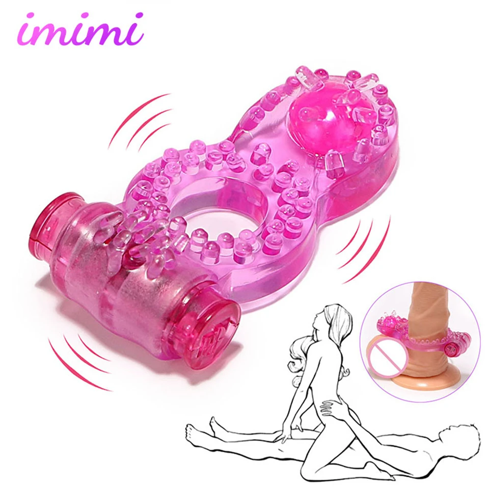 Mini Vibrator Male Rings Delay Time Penis Enlarger Rings Erotic Sex Toys for Men Prostate Massager Chastity Device Vibrators
