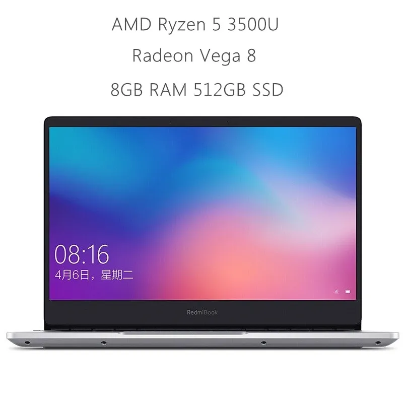 Ryzen 5 8G 512G Xiaomi RedmiBook 14 ноутбук AMD Ryzen 5 3500U/Ryzen 7 3700U Windows 10 Home 8 ГБ/16 ГБ ram 256 ГБ/512 ГБ rom ультратонкий ноутбук - Цвет: Ryzen 5 8G 512G