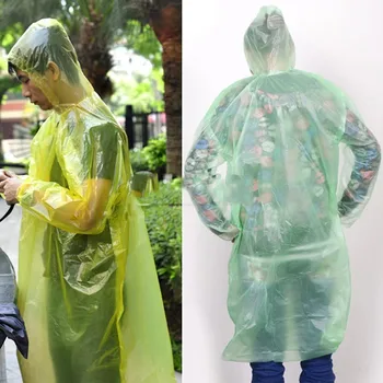 

2020 New Disposable Raincoat Adult Emergency Waterproof Hood Poncho Travel Camping Must Rain Coat Unisex