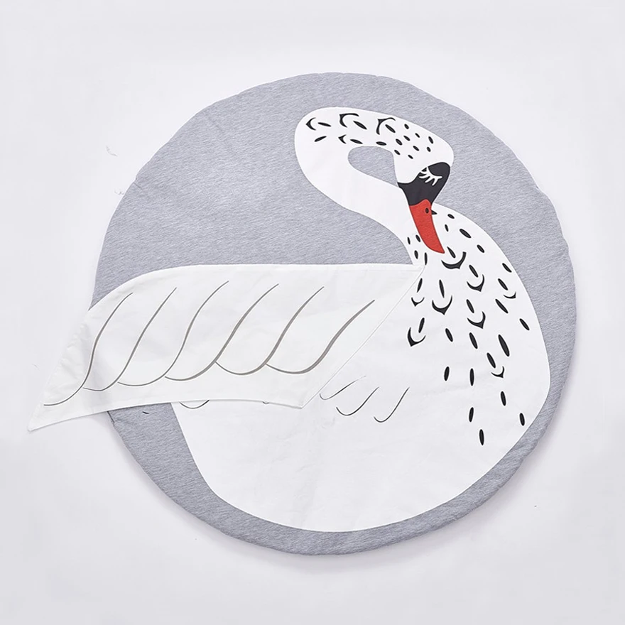 play mat 1 Детский игровой коврик с рисунками животных из мультфильмов, складной детский коврик для ползания, круглый ковер, ковер, игрушки из хлопка, декор для детской комнаты, реквизит для фотосессии - Цвет: play mat 1