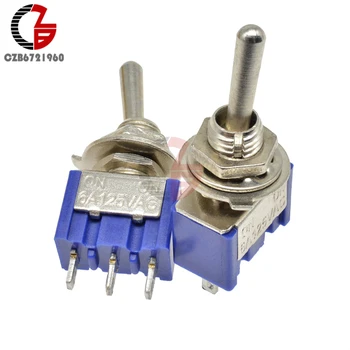 

MTS-102 Toggle Switch 13*8MM- 3Pin On-Off Switch Copper Contactor 125V 6A 250V 3A
