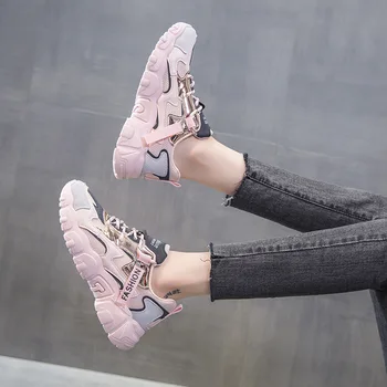 

Fashion Chunky Sneakers Woman Casual Shoes Platform Designers Female Women Vulcanized Shoes 2020 Trainers Basket Femme