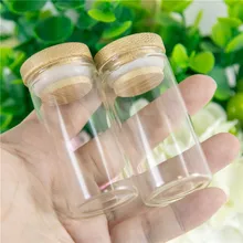 25 мл стеклянные бутылки с бамбуком маленькие прозрачные мини пустые стеклянные баночки подарочная упаковка для свадебных праздников