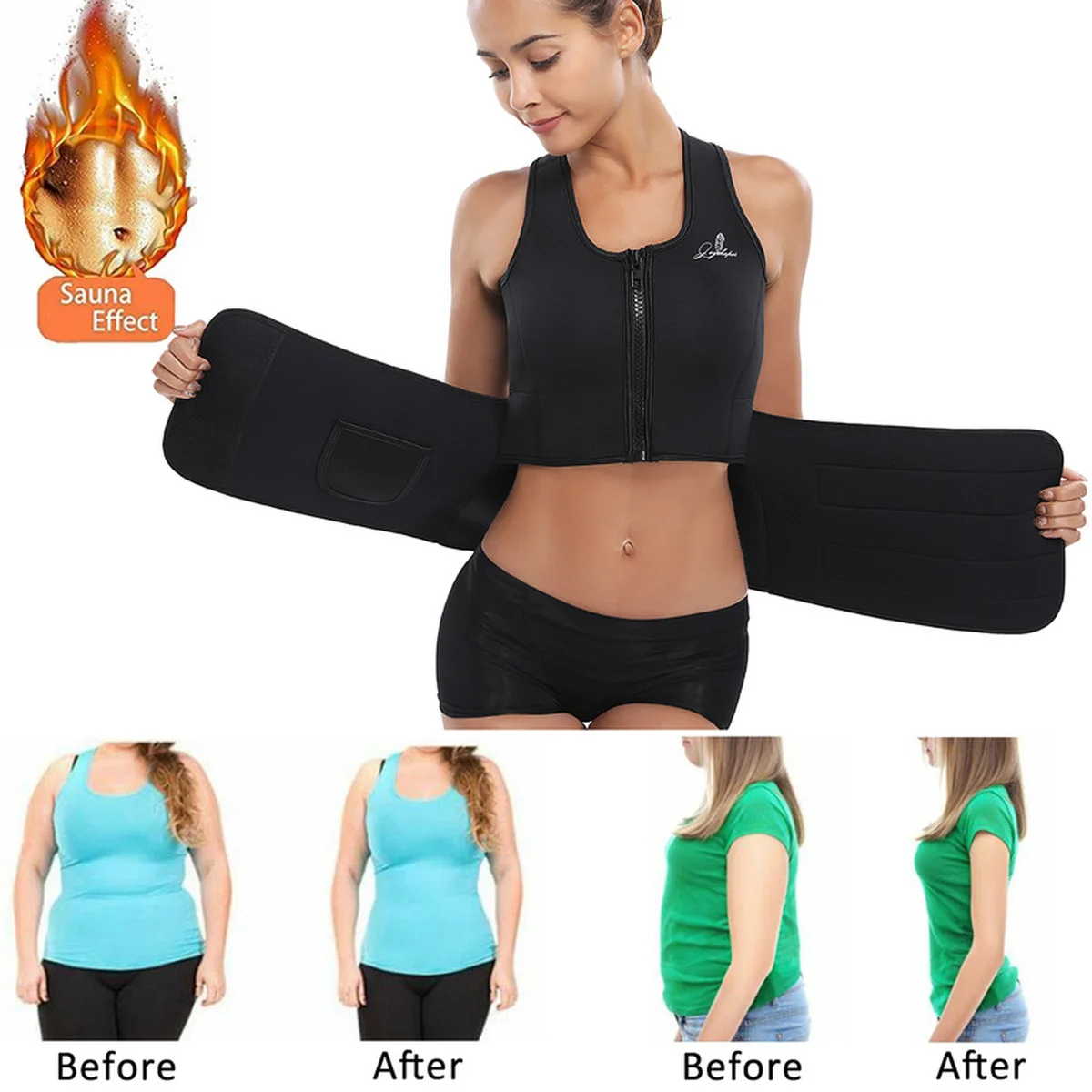 Body Shaper Горячая неопрена размера плюс тренажер для талии регулируемые