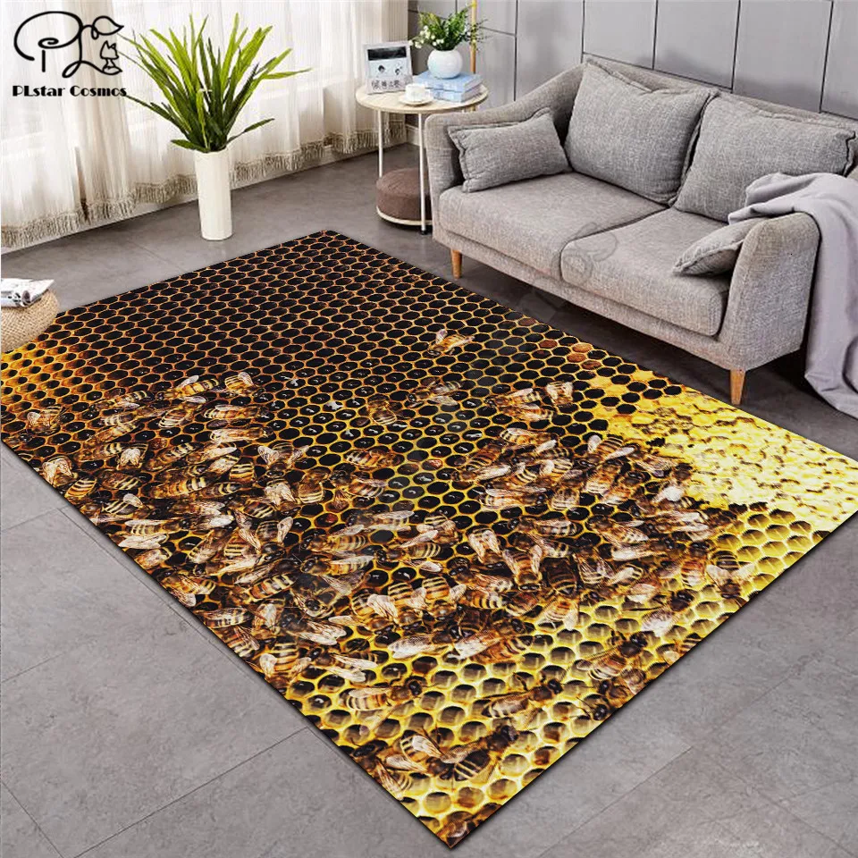 

Cartoon Bee carpet Square Anti-Skid Area Floor Mat 3D Rug Non-slip Mat Dining Room Living Room Soft Bedroom Carpet style-03