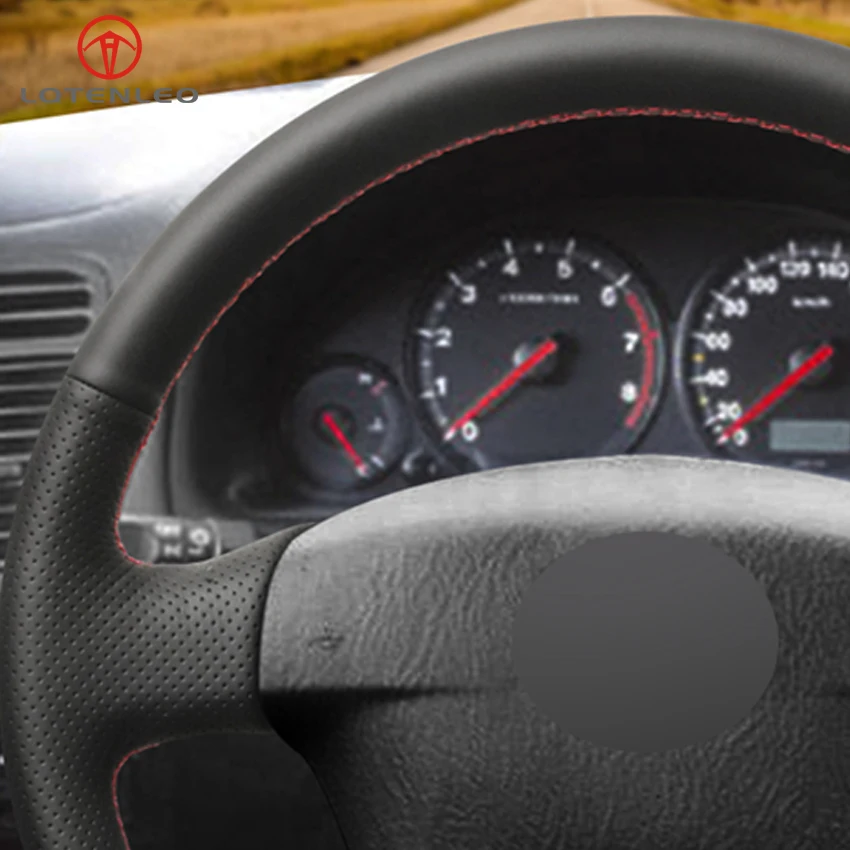 LQTENLEO черный чехол рулевого колеса автомобиля из искусственной кожи для Honda Civic 2000