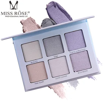 MISS ROSE Six Colors, High Gloss, White Blemish, Strong Cheeks. Makeup Highlighter  Maquiagem Profissional Completa 1